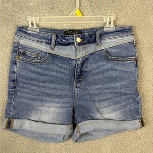 Judy Blue Jean Shorts Blue Stretch Denim Mid-Rise